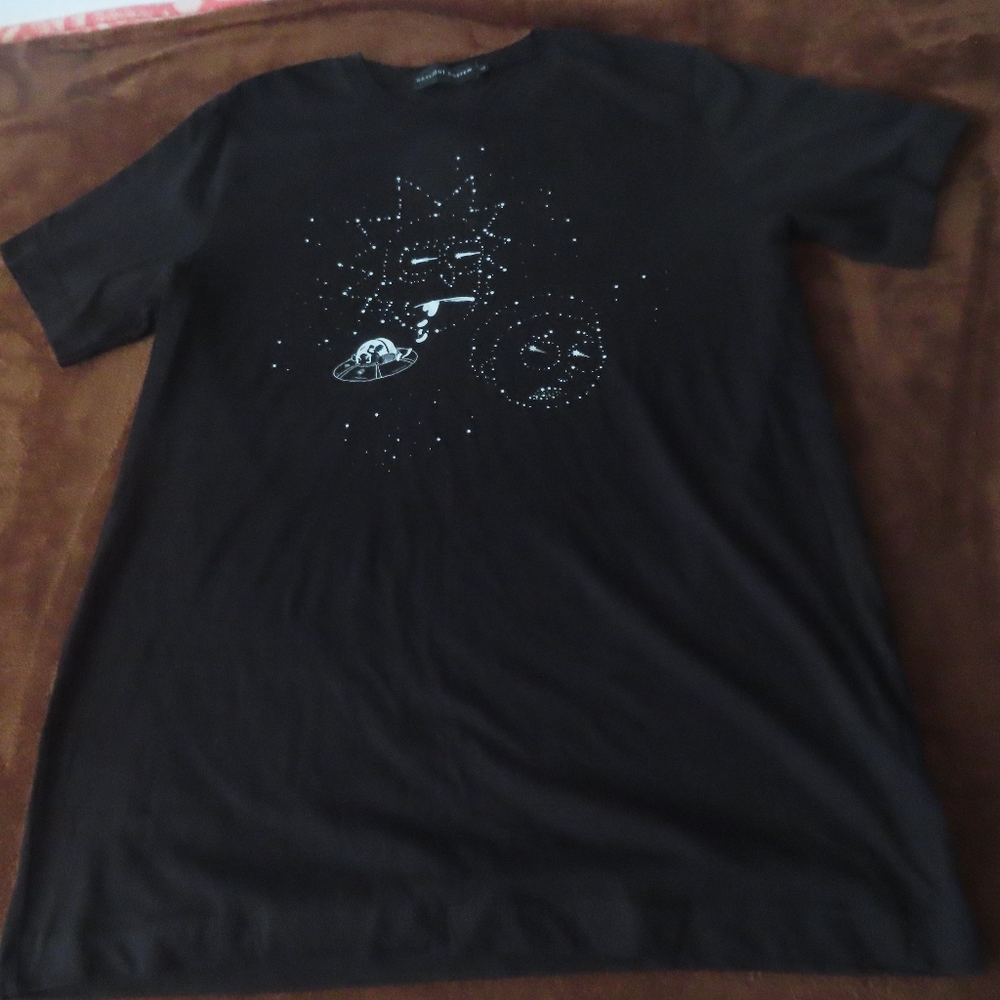 Daylight Curfew Rick and Morty Starmap Black TShirt  Men's L